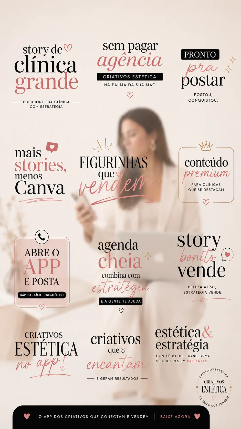 Exemplo de Story no app: Frases prontas